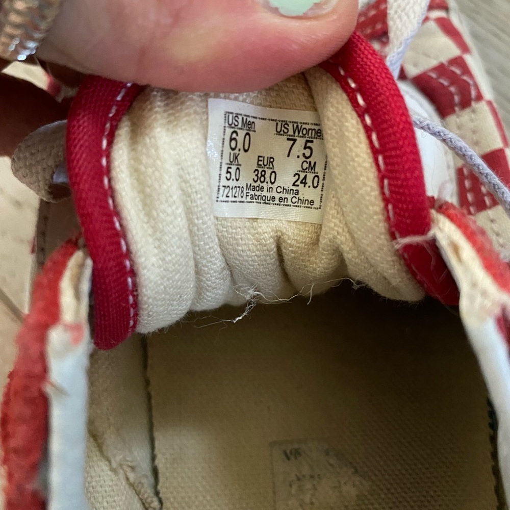 Red Checkered Vans - Picture 2 of 2